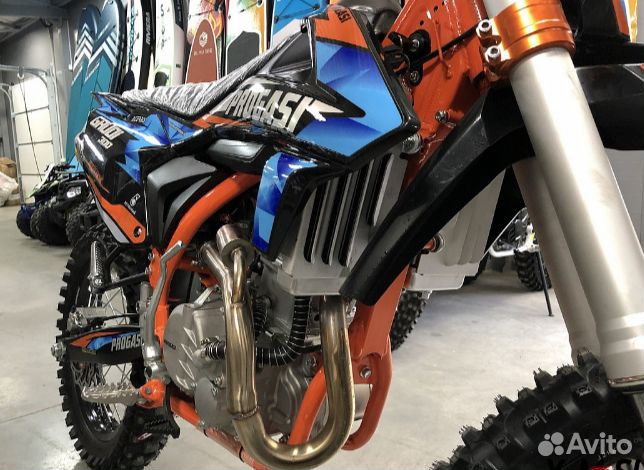 Мотоцикл Progasi Gaudi 300 черно-оранжевый-синий