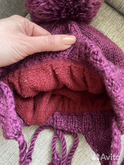 Комплект шапка, шарф, варежки