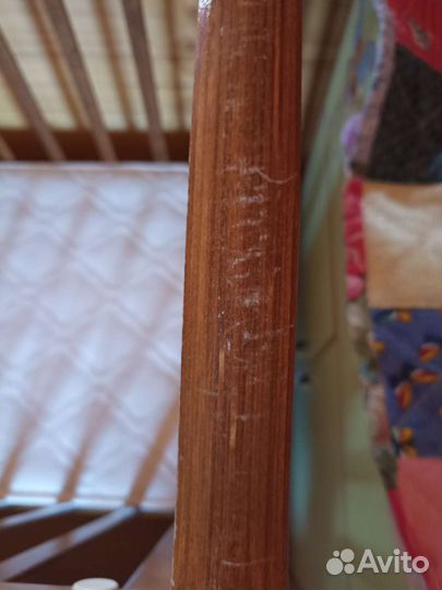 Детская кровать-маятник с ящиком и матрасом