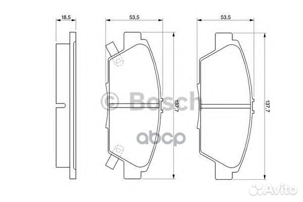 Колодки торм.пер. 0986424289 Bosch