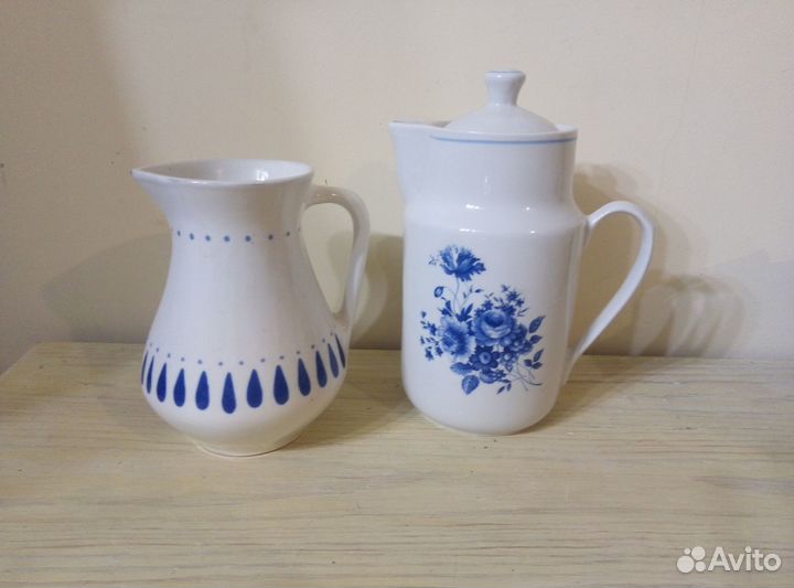 Фарфоровая посуда с синим рисунком СССР