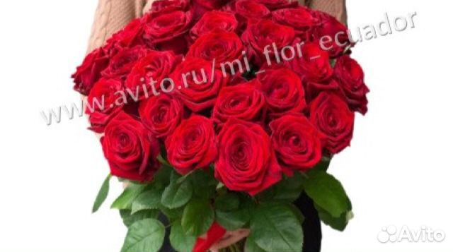 Букет розы красные 37 шт крупные сорта Red Paris