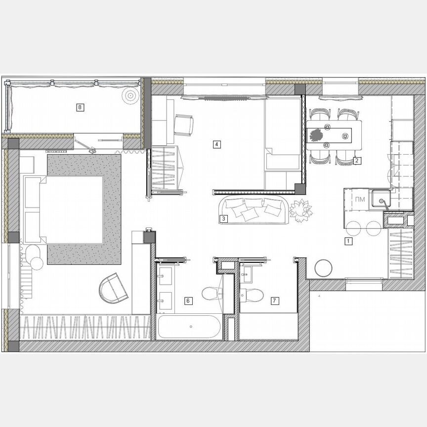 2-к. квартира, 63,8 м², 3/3 эт.