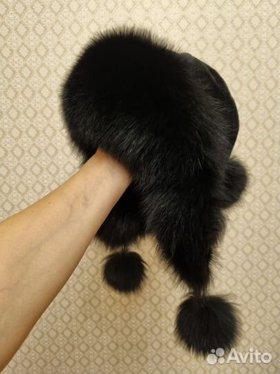 Шапка ушанка женская натуральный мех