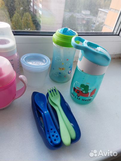 Бутылочки Avent, поильники baby go