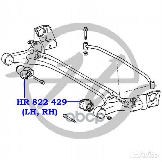 Сайлентблок задней балки HR822429 Hanse