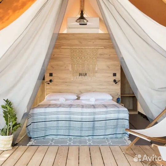 Сафари-шатер для глэмпинга 4x6 в каркасе 4x8