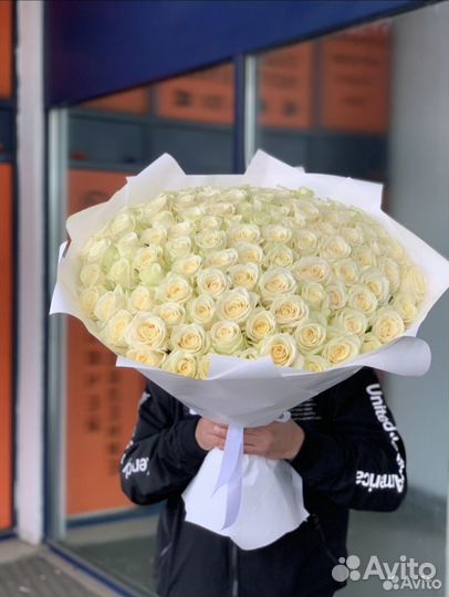 Цветы Розы белые 101 Букеты с доставкой заказать