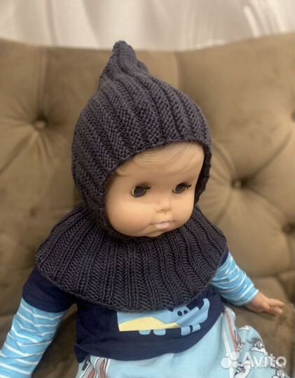 Шапка-шлем эльф, гномик вяжу на заказ