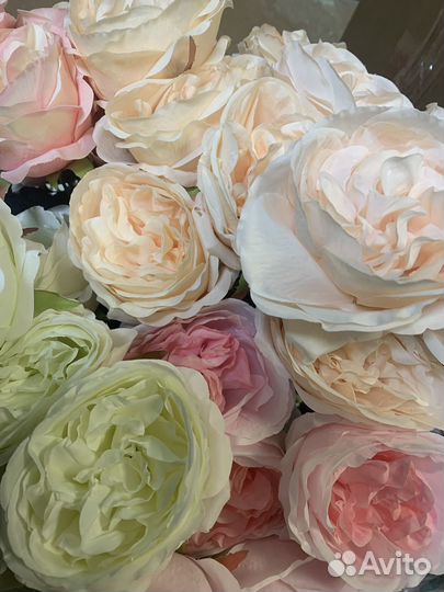 Розы пионовидные искуственные цветы