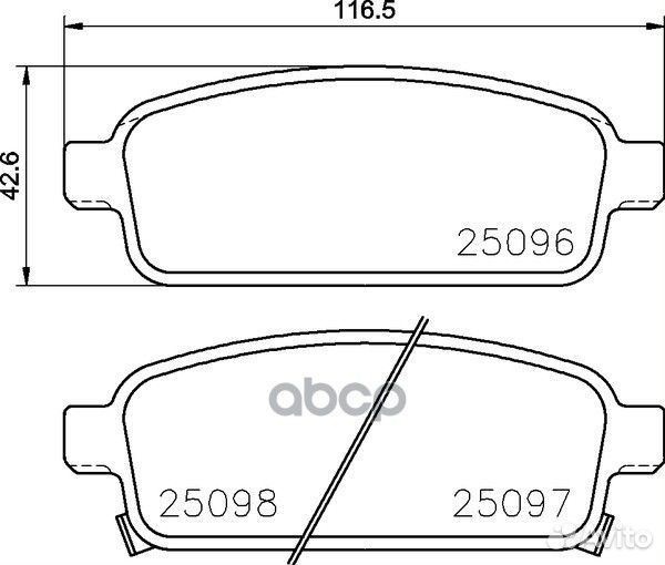 Колодки тормозные дисковые зад chevrolet cruze