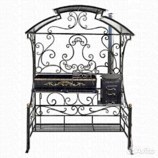 Дачный мангал с крышей