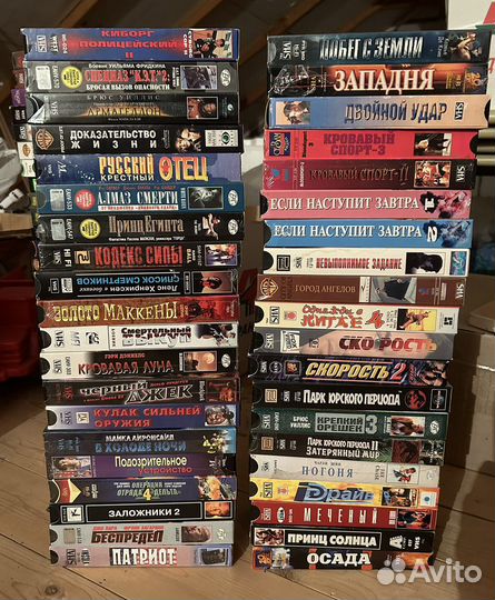 Коллекция видеокассет кассет VHS фильмы