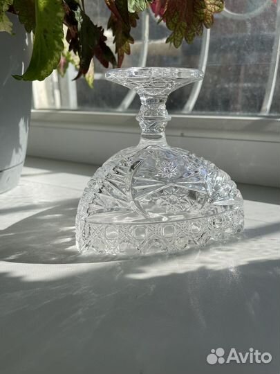 Вазочка на ножке хрусталь СССР