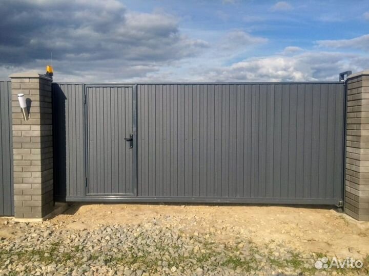 Откатные ворота с установкой