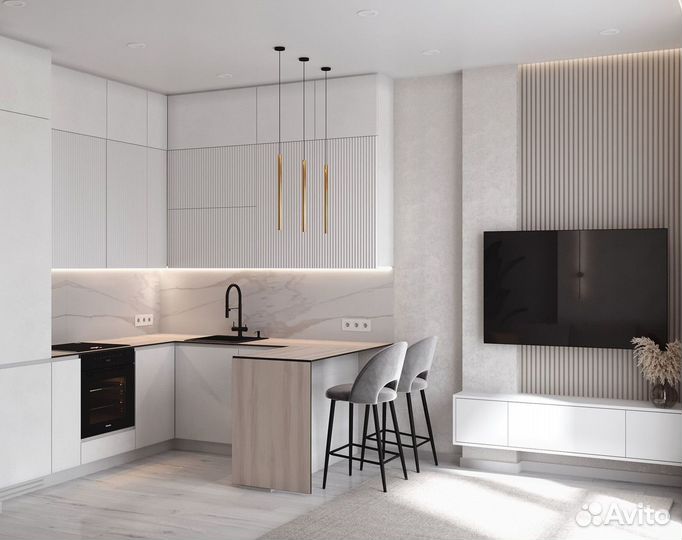 Кухни с подсветкой