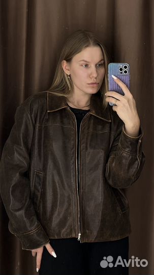 Кожаная куртка женская