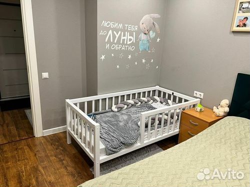 Кроватка выдвижная матрешка от 2х лет берёза