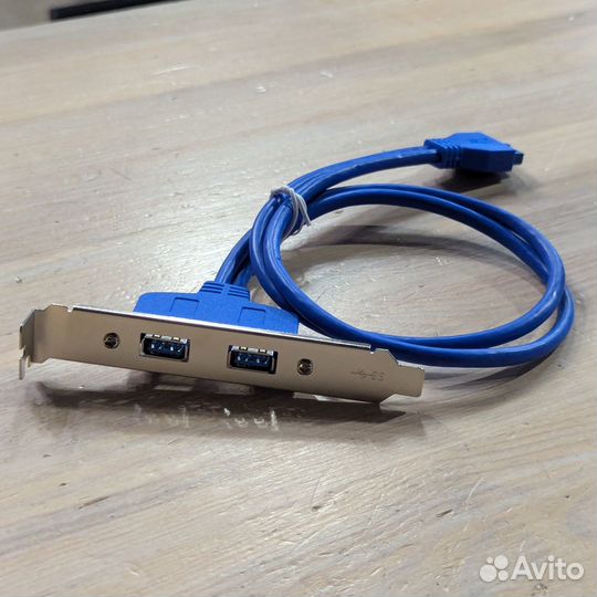 Планка портов 2xUSB 3.0 в корпус пк, синие провода