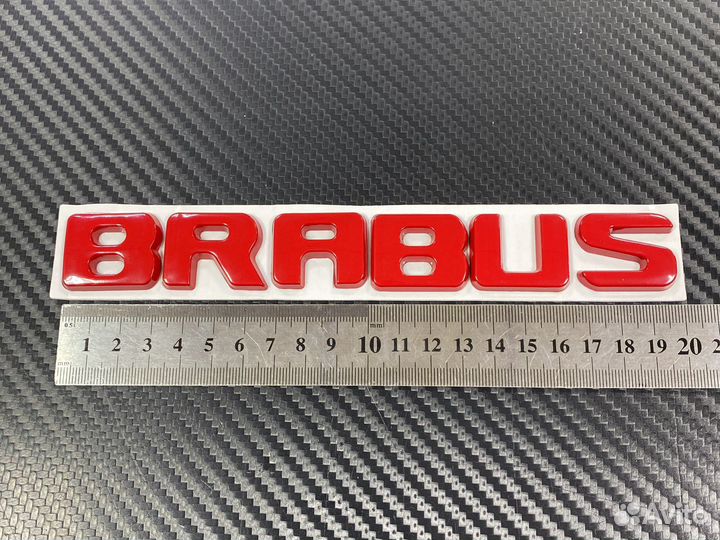 Эмблема Brabus красная на багажник Mercedes