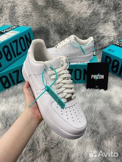 Nike Air Force 1 White Белые Оригинал Poizon