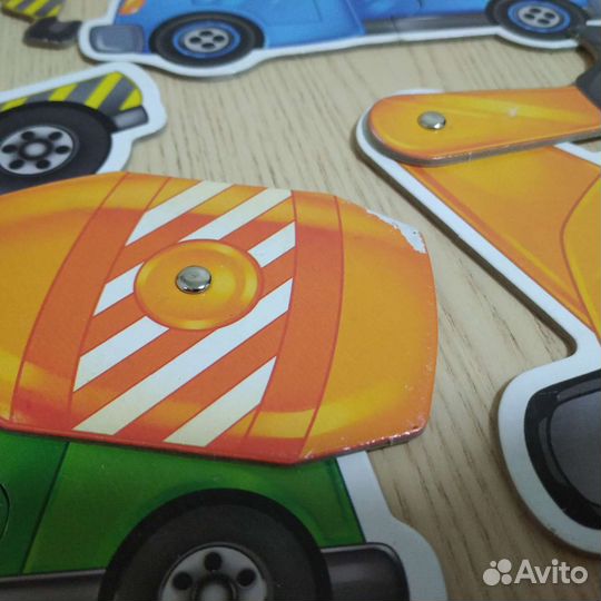 Пазлы для малышей животные + машинки