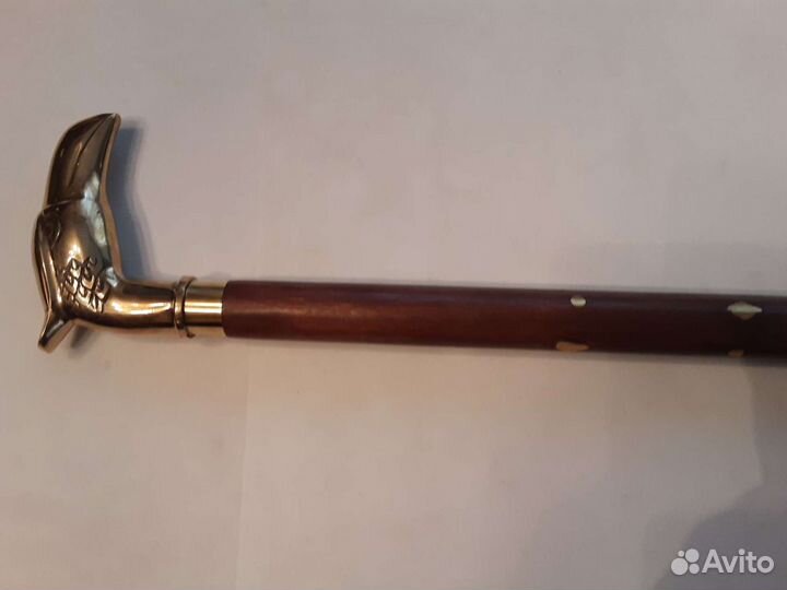 Трость, дерево, латунь. 