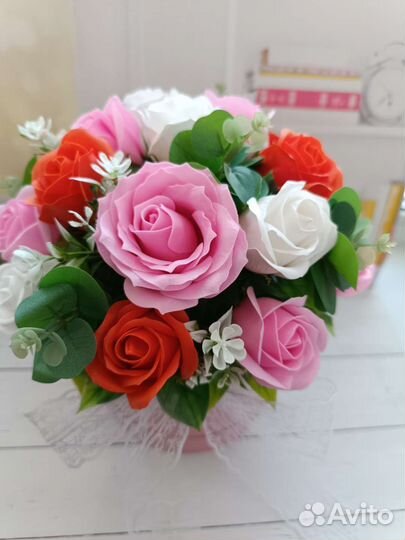 Букет из мыльных роз