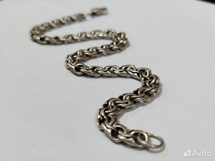 Браслет серебро 925/16.38гр/24см
