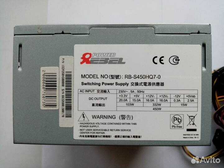 Блоки питания для пк 400W и 450W