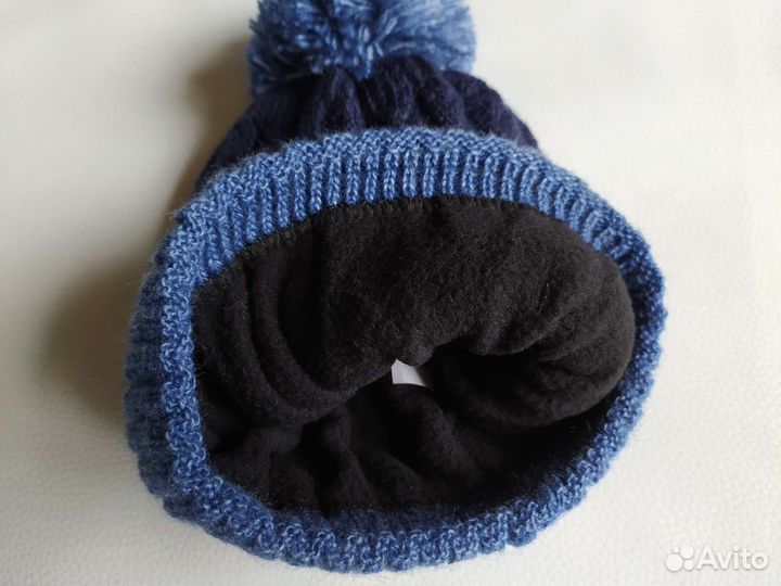 Шапка зимняя для мальчика 5-8 лет