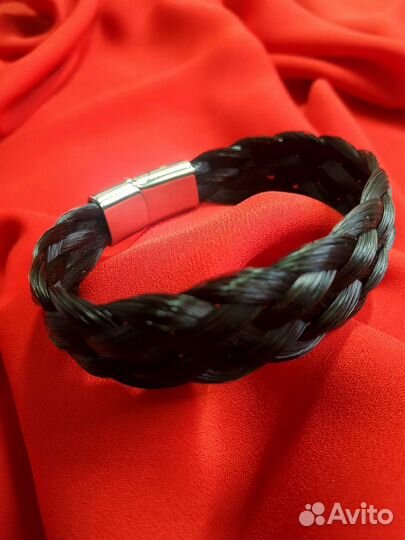 Мужской женский широкий браслет из конского волоса