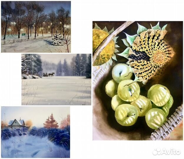 Картина акварель