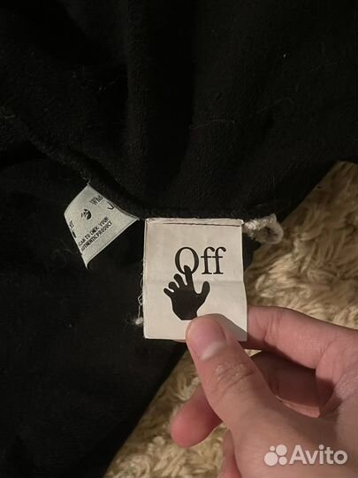 Зип худи off white