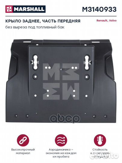 M3140933 крыло заднее перед. часть черный плас