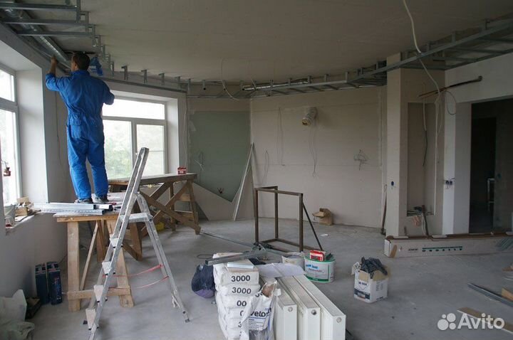 Комплексный ремонт под ключ офиса дома нежилого