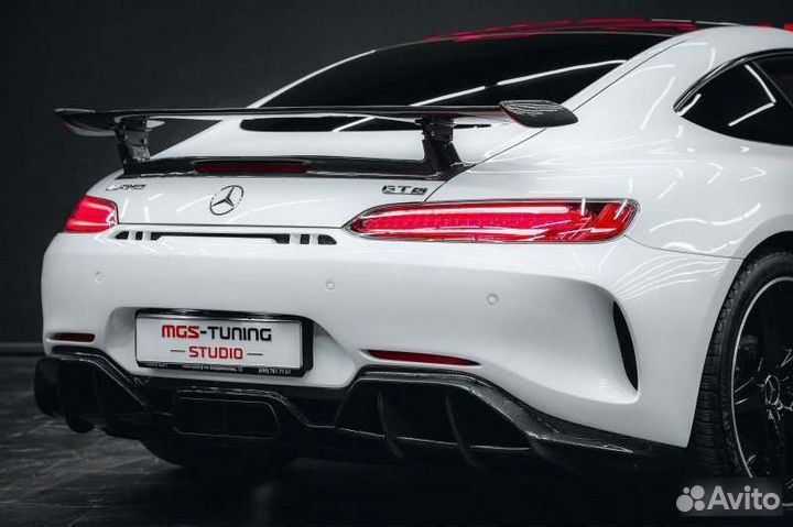 Задний бампер + спойлер GT-R Mercedes AMG GT C190