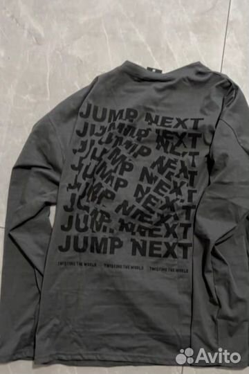 Серый лонгслив оверсайз