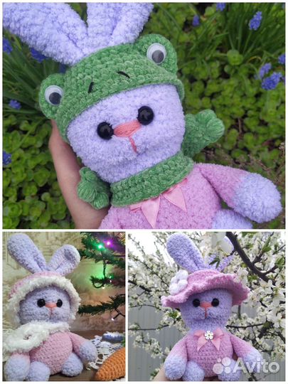 Вязаный зайка