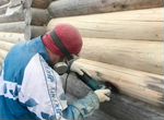Шлифовка сруба деревянных домов