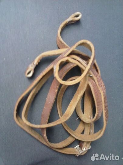 Ремень тонкий Советский кричневый кожа