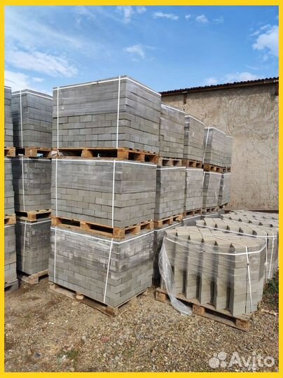 Керамзитобетонный блок полнотелый