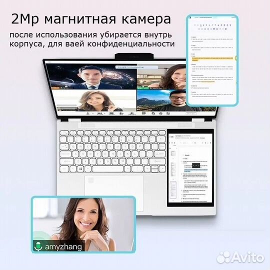 Ноутбук два экрана сенсорный N5105 4*2,9Ггц/16Gb