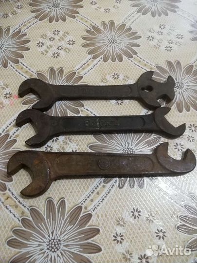 Старинный гаечный ключи 3шт