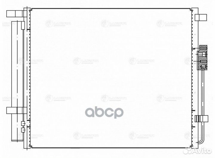 Радиатор кондиционера hyundai Santa Fe III 2012