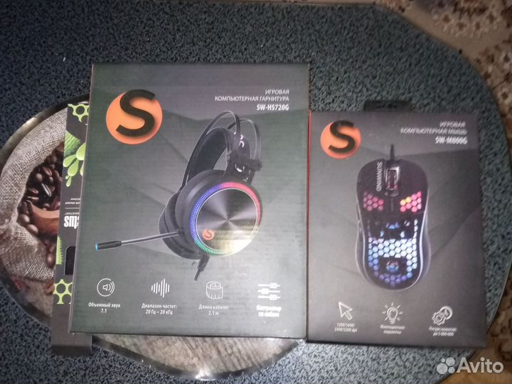 Игровая гарнитура и игровая мышь Sunwind