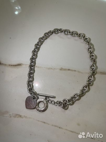 Tiffany колье серебро