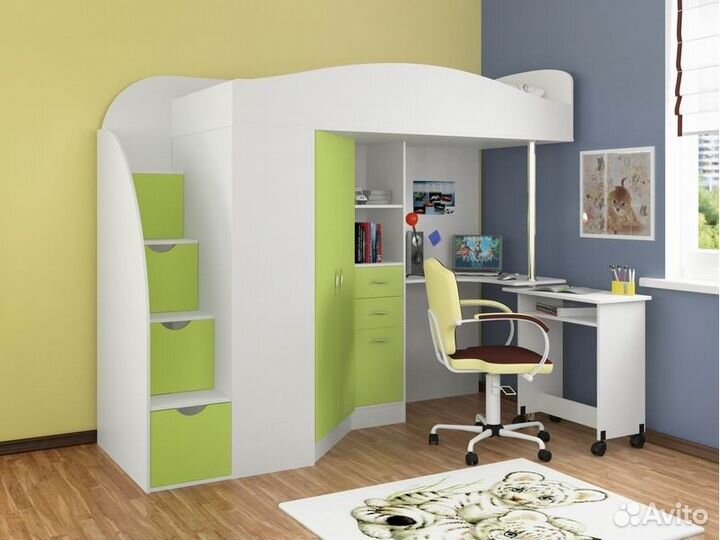 Кровать-чердак теремок 1 гранд