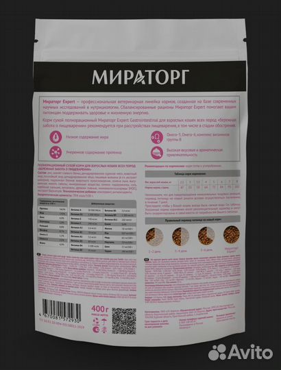 Корм для кошек мираторг Expert оптом 400г