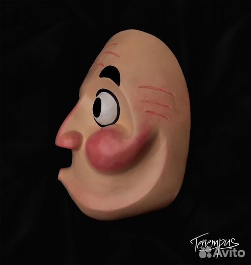 Японская традиционная маска Хёттоко. Телесная